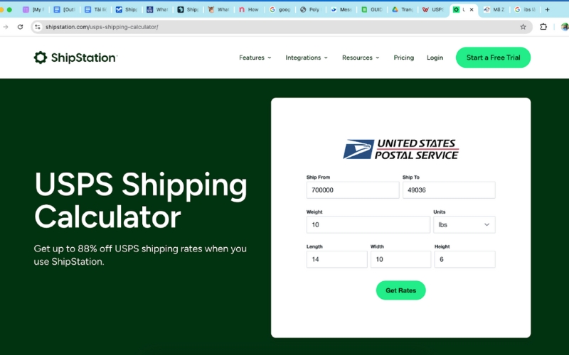 Estimate the price for shipping