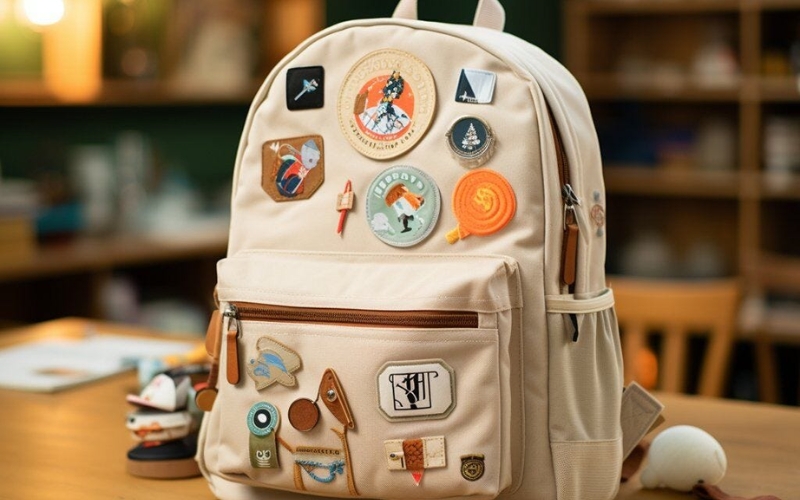 Canvas backpacks, with their durable nature, benefit from robust patch attachment methods