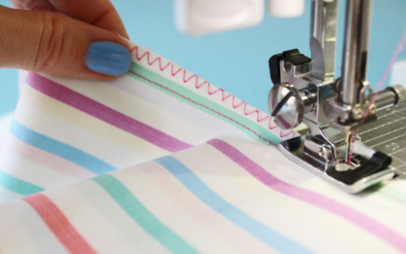 Select a stitch type appropriate for attaching patches