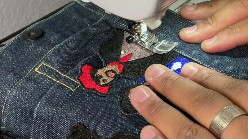 Sewing offers the most secure and durable patch attachment