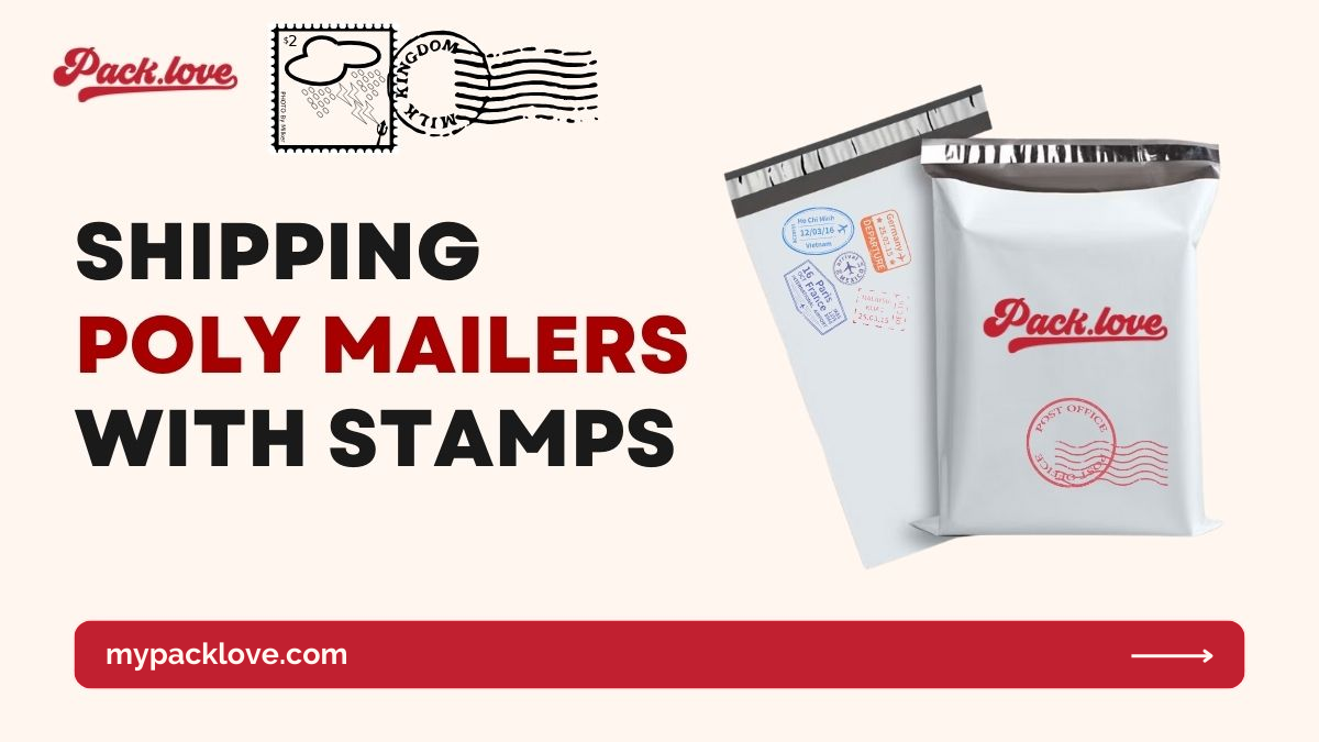 Shipping Poly mailers with stamps