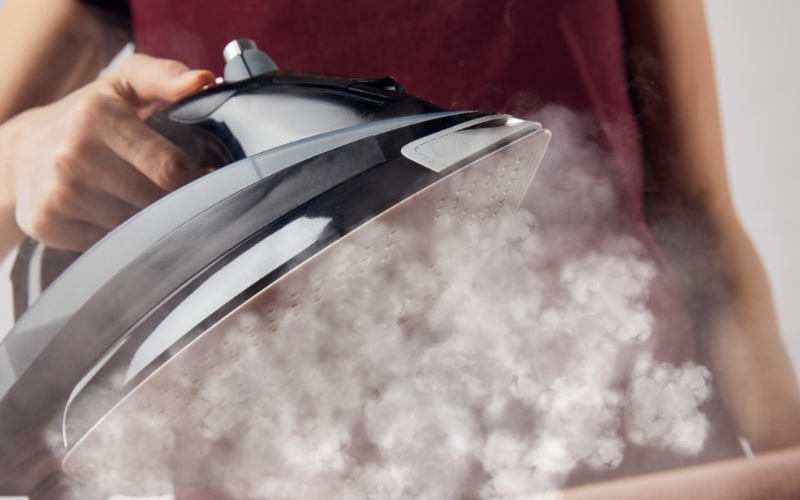 If your iron has a steam function, introduce it gradually after dry ironing